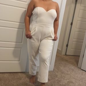 White strapless Jumpsuit